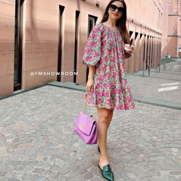 🔥Last 3🔥ZARA Floral Puff sleeves mini dre - Picture 2 of 8